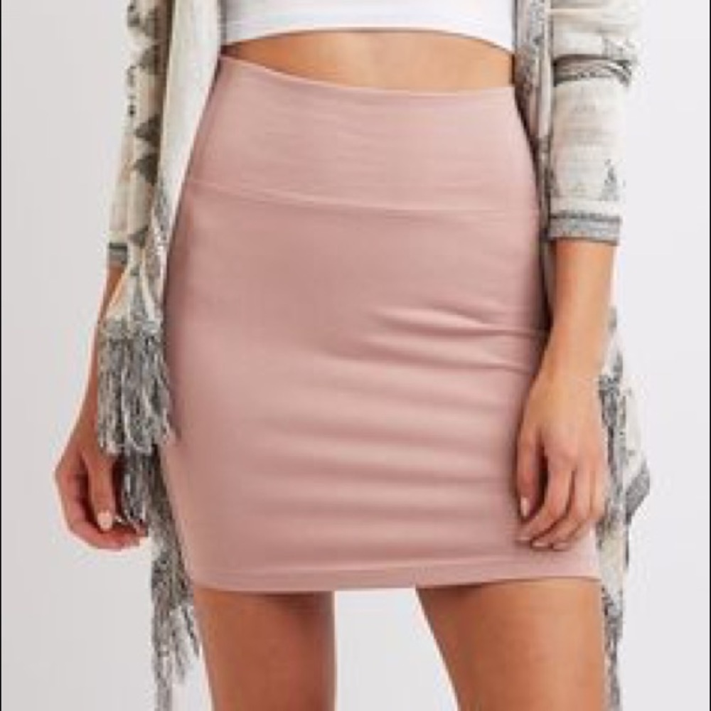 Charlotte Russe Mini Pencil Skirt Pink